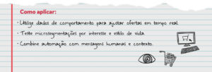 Como aplicar: Utilize dados de comportamento para ajustar ofertas em tempo real. Teste microsegmentações por interesse e estilo de vida. Combine automação com mensagens humanas e contexto.